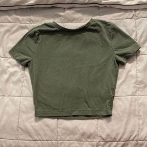 Dark green crop top for girls